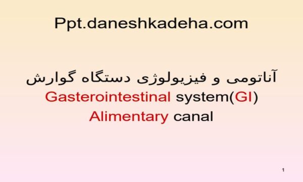 پاورپوینت آناتومی و فیزیولوژی دستگاه گوارش