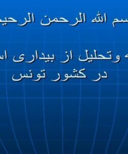 تجزیه و تحلیل از بیداری اسلامی در کشور تونس ppt