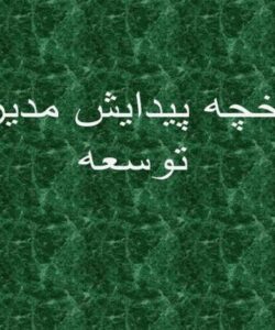 پاورپوینت تاریخچه پیدایش مدیریت توسعه