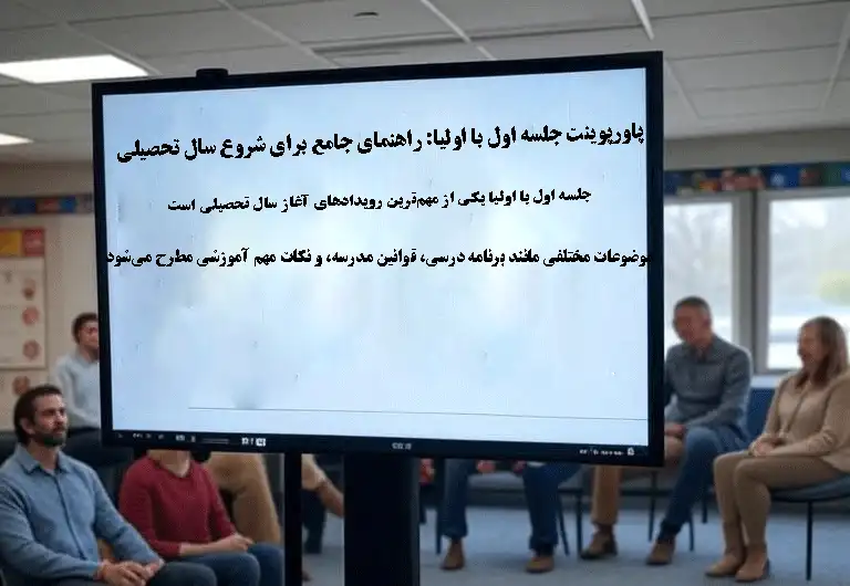 پاورپوینت جلسه اول با اولیا: راهنمای جامع برای شروع سال تحصیلی